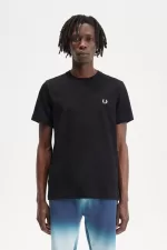 Fred Perry Abstract Graphic Men’s T-Shirt Black White | RDCLF6170