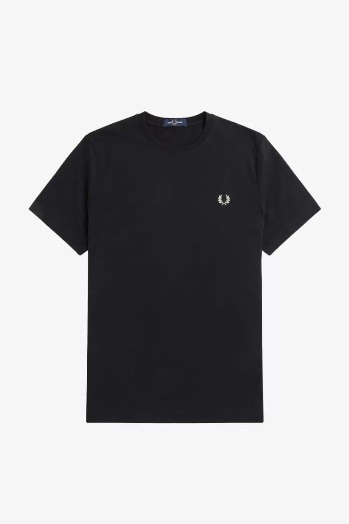 Fred Perry Abstract Graphic Men’s T-Shirt Black White | RDCLF6170