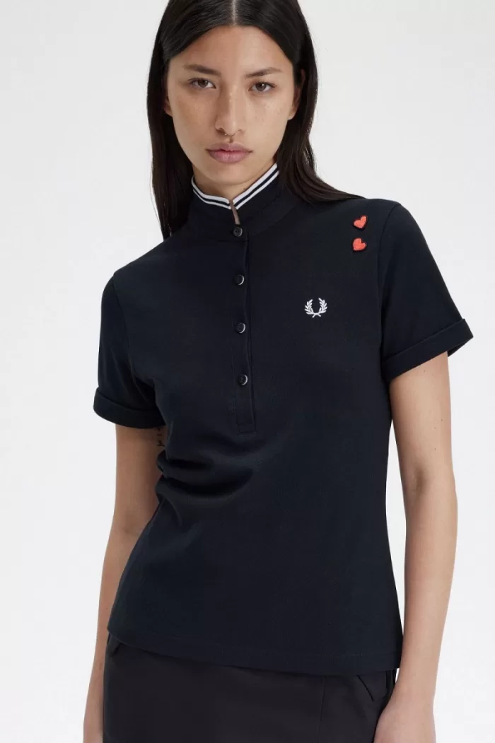 Fred Perry Amy Women’s Polo Shirt Black | OABTZ6572