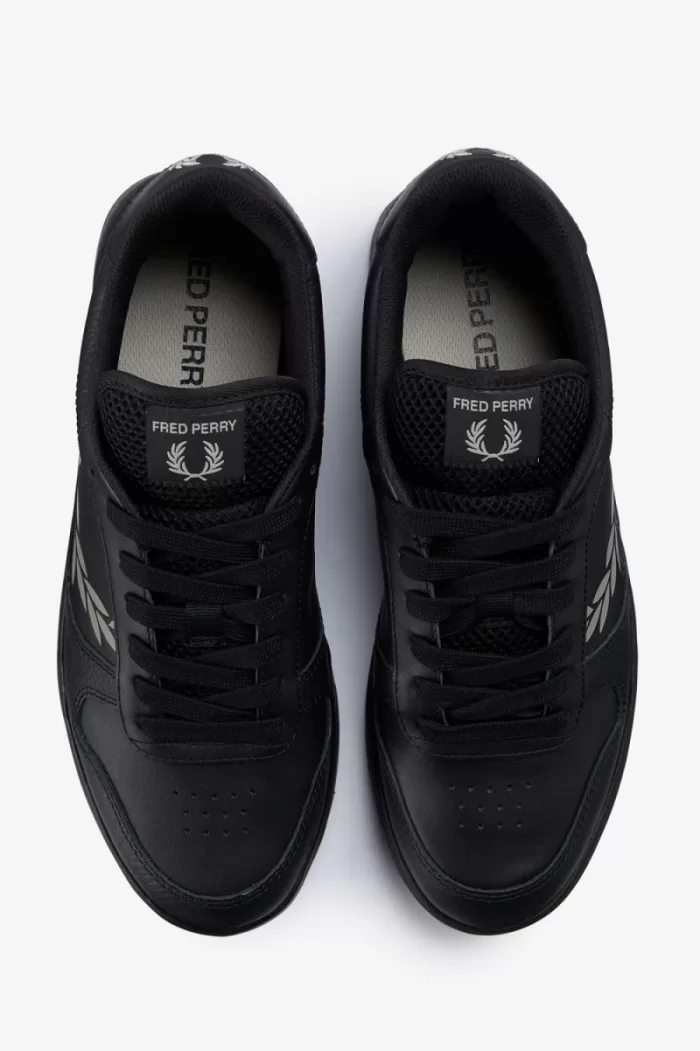 Fred Perry B300 Men’s Trainers Black Grey | WORHE3159