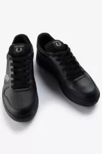 Fred Perry B300 Men’s Trainers Black Grey | WORHE3159