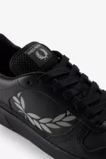 Fred Perry B300 Men’s Trainers Black Grey | WORHE3159