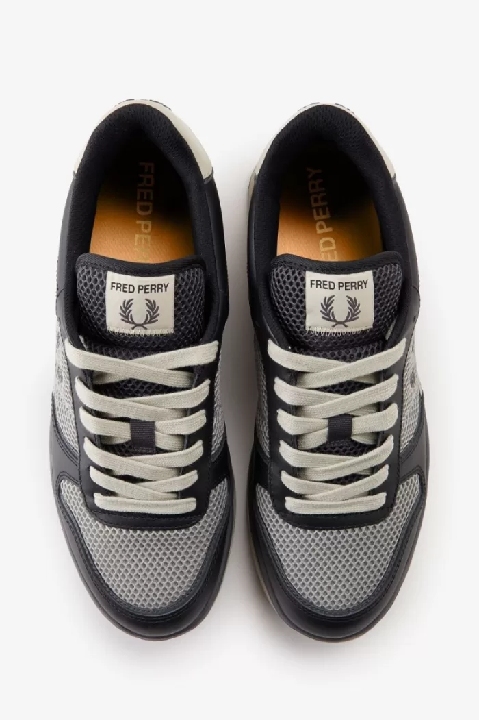 Fred Perry B300 Men’s Trainers Black Gunmetal | ZWFSK8703