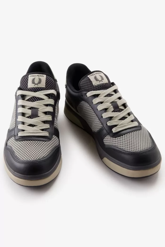 Fred Perry B300 Men’s Trainers Black Gunmetal | ZWFSK8703