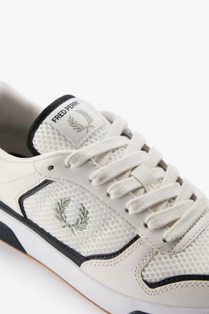 Fred Perry B300 Men’s Trainers Snow White Mint | GSXNO3187