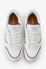 Fred Perry B300 Men’s Trainers Snow White Warm Grey | ZJTIO7658