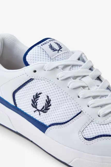 Fred Perry B300 Men’s Trainers White Navy | LJVZO0426