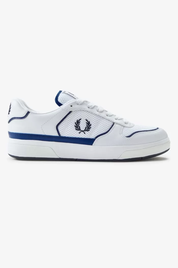 Fred Perry B300 Men’s Trainers White Navy | LJVZO0426