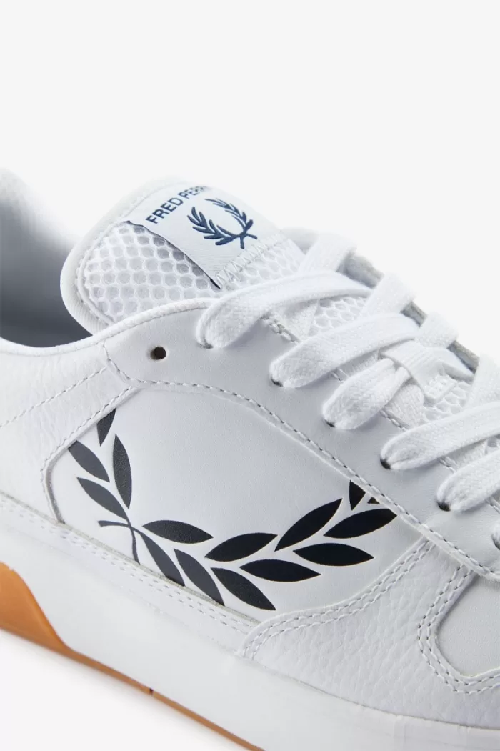 Fred Perry B300 Men’s Trainers White Navy | RBOPX5387