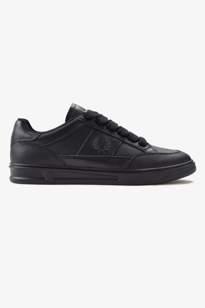 Fred Perry B440 Men’s Tennis Shoes Black Anchor Grey | FQBRZ4351