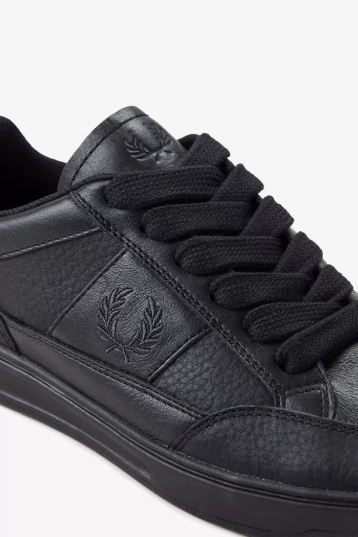 Fred Perry B440 Men’s Tennis Shoes Black Anchor Grey | FQBRZ4351