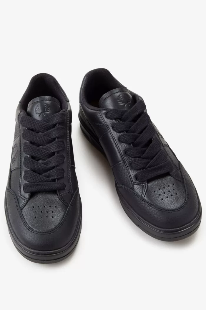 Fred Perry B440 Men’s Tennis Shoes Black Anchor Grey | FQBRZ4351