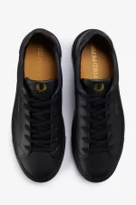 Fred Perry B71 Men’s Tennis Shoes Black Gold | LHFZC8514