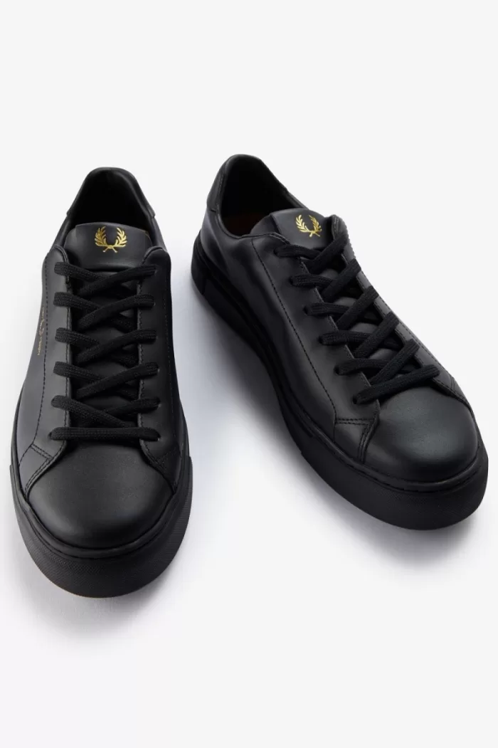 Fred Perry B71 Men’s Tennis Shoes Black Gold | LHFZC8514