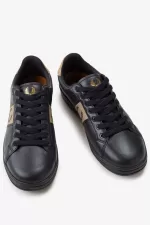 Fred Perry B721 Men’s Tennis Shoes Black Green | EMPNR2314