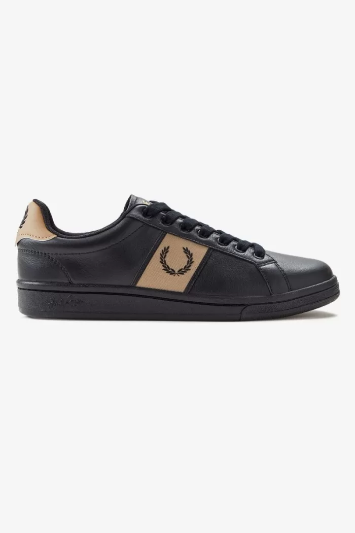 Fred Perry B721 Men’s Tennis Shoes Black Green | EMPNR2314