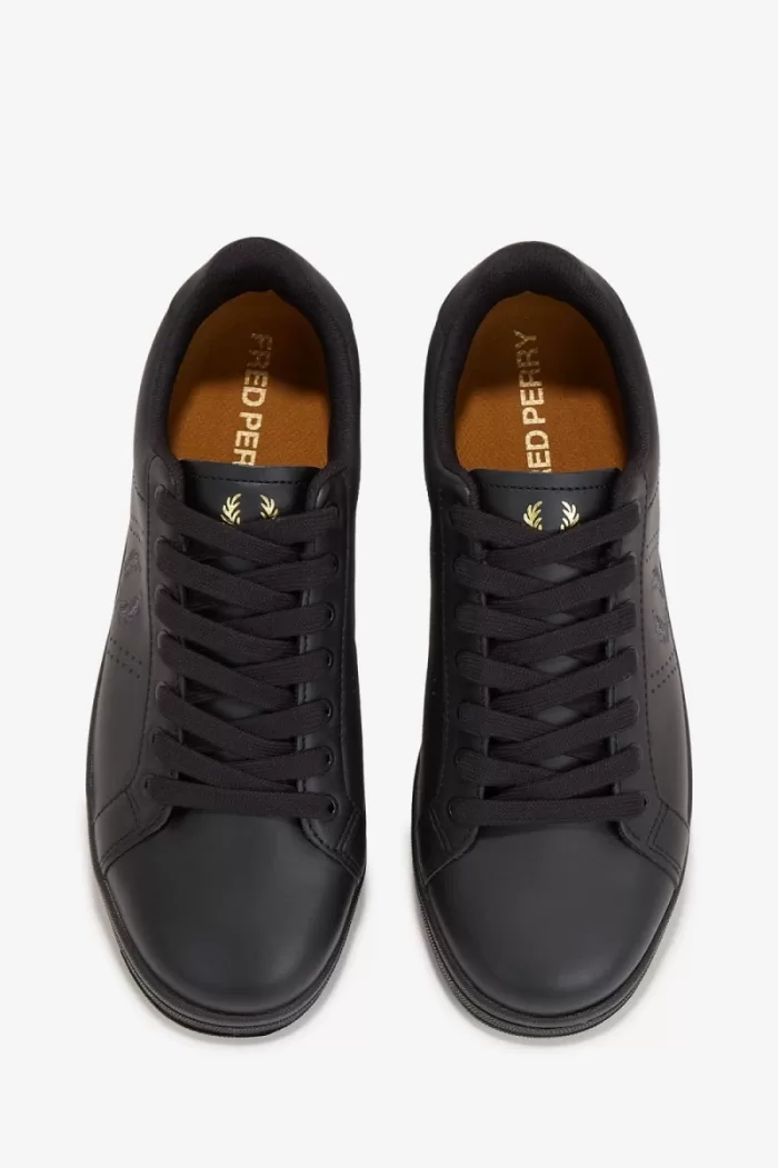 Fred Perry B721 Men’s Tennis Shoes Black Gunmetal | SVYRE6915