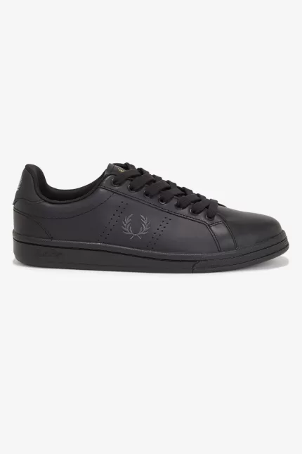 Fred Perry B721 Men’s Tennis Shoes Black Gunmetal | SVYRE6915