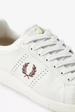 Fred Perry B721 Men’s Tennis Shoes Ivory Dark Red | RKJGF3712