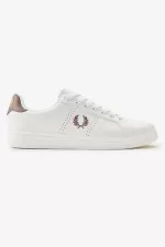 Fred Perry B721 Men’s Tennis Shoes Ivory Dark Red | RKJGF3712