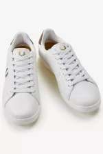 Fred Perry B721 Men’s Tennis Shoes Ivory Dark Red | RKJGF3712