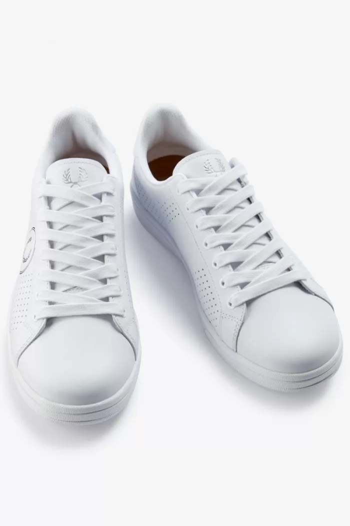 Fred Perry B721 Men’s Tennis Shoes White Black | VDGPU3294