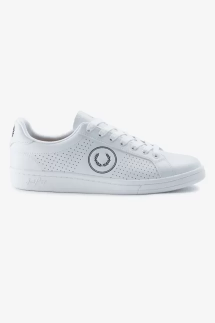 Fred Perry B721 Men’s Tennis Shoes White Black | VDGPU3294