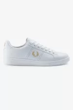 Fred Perry B721 Men’s Tennis Shoes White Metallic Gold | JNUMI7358