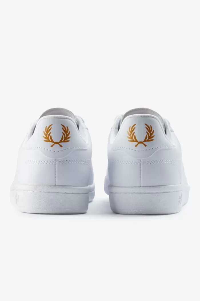 Fred Perry B721 Men’s Tennis Shoes White Metallic Gold | JNUMI7358