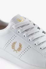 Fred Perry B721 Men’s Tennis Shoes White Metallic Gold | JNUMI7358