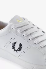 Fred Perry B721 Men’s Tennis Shoes White Navy | UIGNA3165