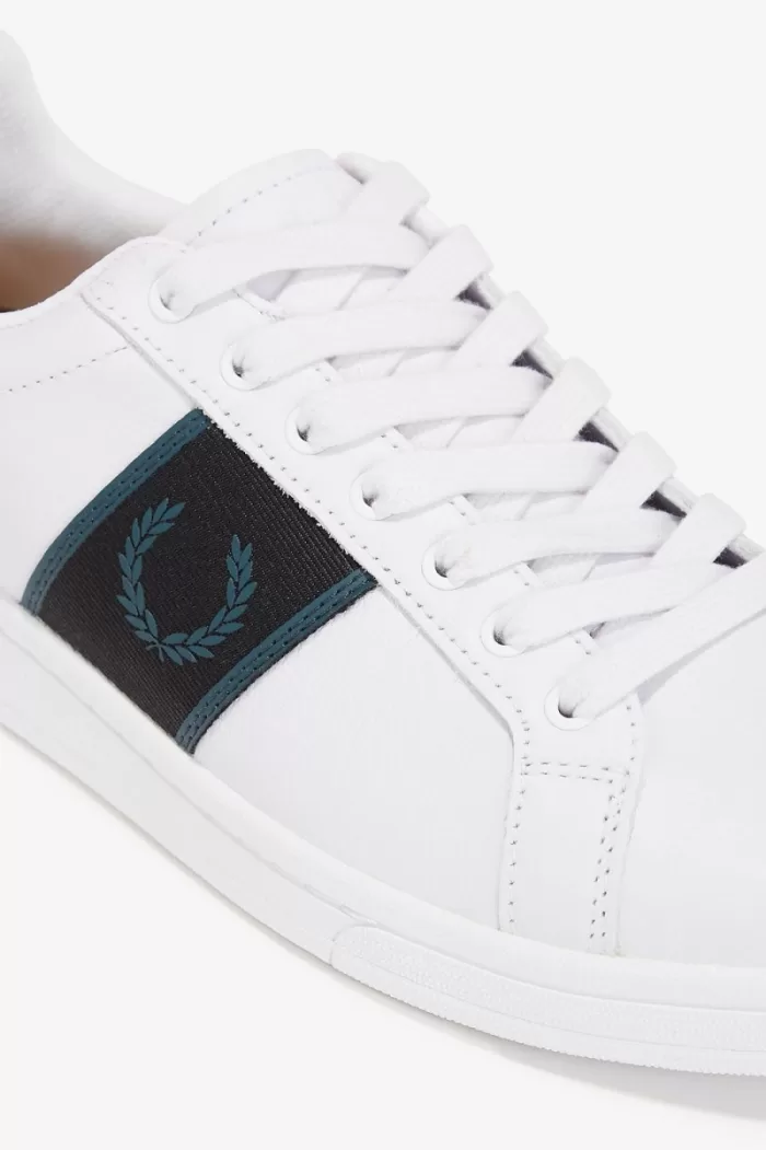 Fred Perry B721 Men’s Tennis Shoes White Petrol Blue | UDJRN0641