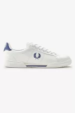 Fred Perry B722 Men’s Tennis Shoes Ivory Shaded Cobalt | VUAEC6208