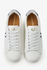 Fred Perry B722 Men’s Tennis Shoes Ivory Shaded Cobalt | VUAEC6208