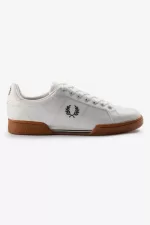 Fred Perry B722 Men’s Tennis Shoes Snow White Field Green | WXYGP0537