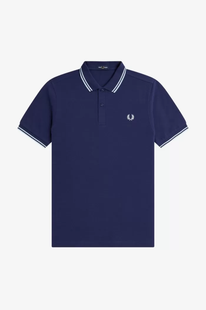 Fred Perry Back Graphic Men’s Polo Shirt French Navy | DSALT5140