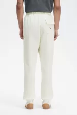 Fred Perry Badge Detail Track Men’s Pants Beige | GHMOP2431