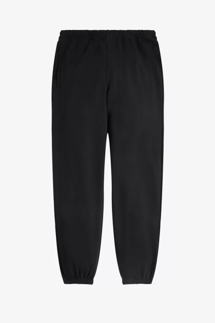 Fred Perry Badge Detail Track Men’s Pants Black | XRLSE7652