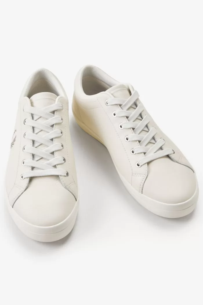 Fred Perry Baseline Men’s Tennis Shoes Ivory Warm Grey | AQZTX3725