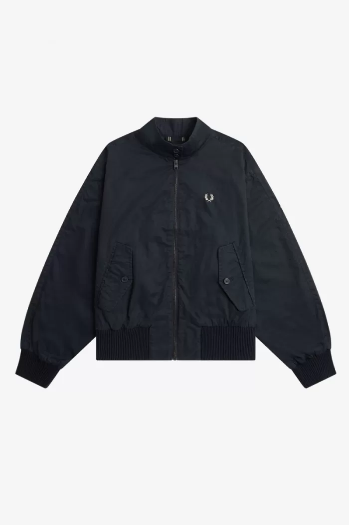 Fred Perry Batwing Zip-Through Women’s Jackets Navy | NVRAD7041