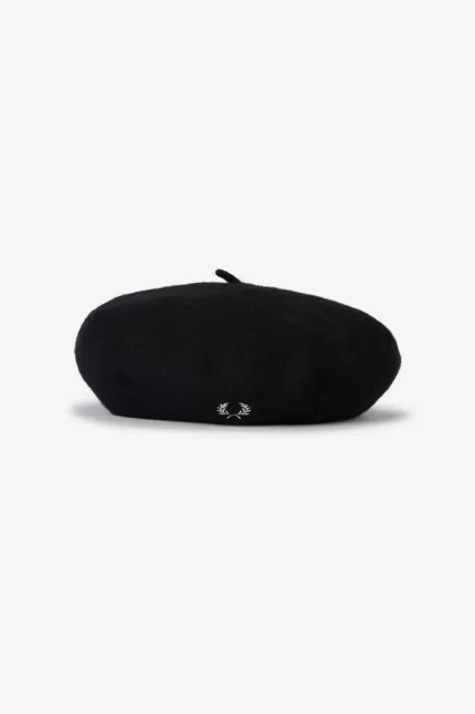 Fred Perry Beret Women’s Hats Black | VSATB6098