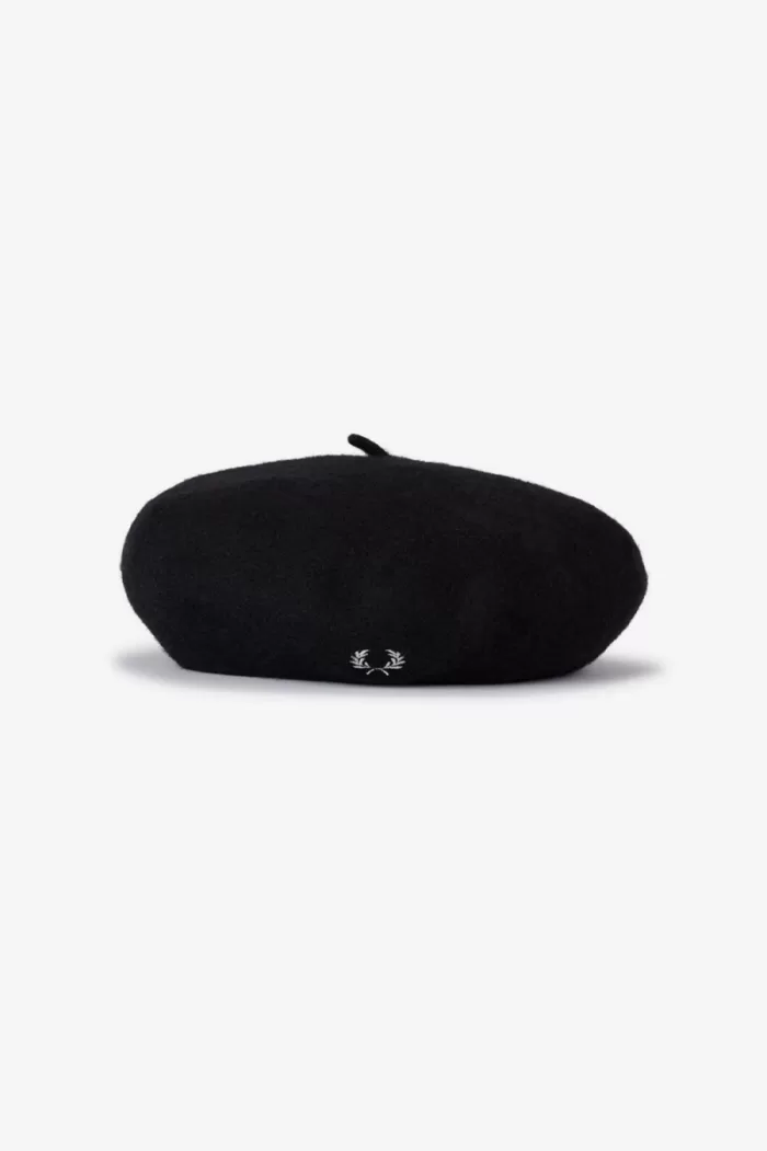 Fred Perry Beret Women’s Hats Black | VSATB6098