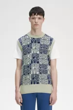 Fred Perry Block Graphic Men’s Tanks Mint | DFIWG5967