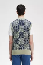 Fred Perry Block Graphic Men’s Tanks Mint | DFIWG5967