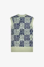 Fred Perry Block Graphic Men’s Tanks Mint | DFIWG5967