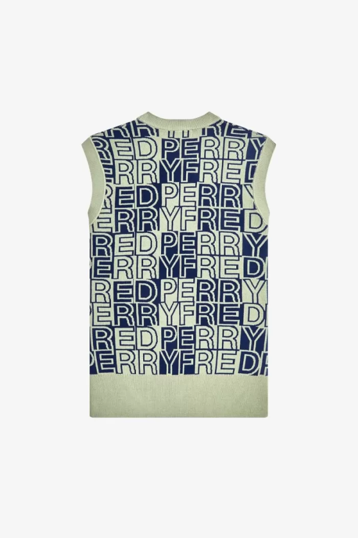 Fred Perry Block Graphic Men’s Tanks Mint | DFIWG5967