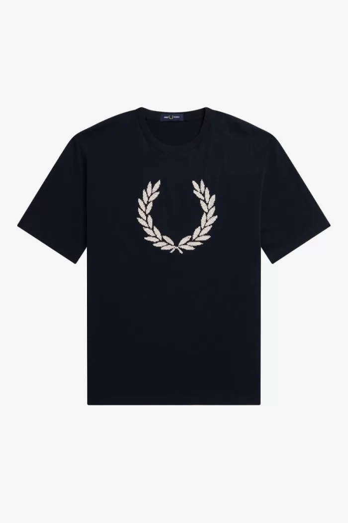 Fred Perry Bold Laurel Wreath Women’s T-Shirt Navy | CARIF4321