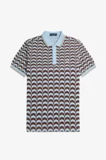 Fred Perry Bold Print Men’s Polo Shirt Turquoise | QBSRZ2689