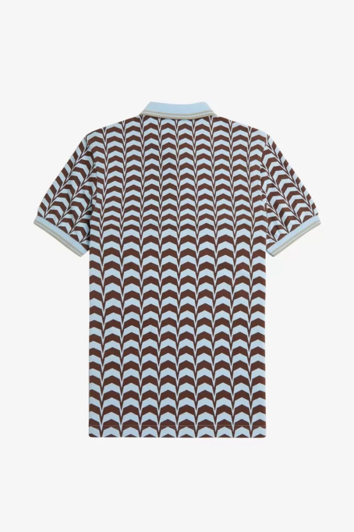 Fred Perry Bold Print Men’s Polo Shirt Turquoise | QBSRZ2689