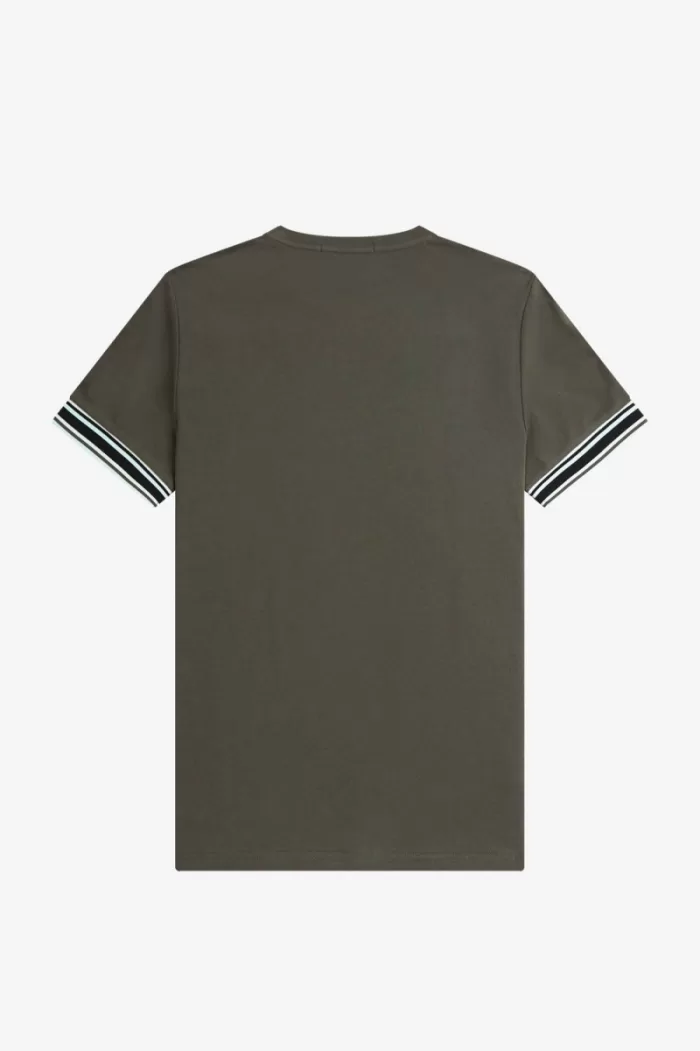 Fred Perry Bold Tipped Piqué Men’s T-Shirt Field Green | XJECG7934